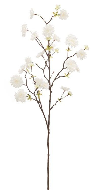 Branche de Cerisier en Fleurs Artificielle blanc ignifugée M1 - Flowersmile