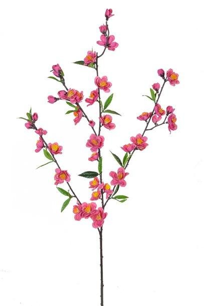 Branche de Pommier en Fleurs Artificielle rouge ignifugée M1 - Flowersmile