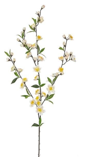 Branche de Pommier en Fleurs Artificielle crème ignifugée M1 - Flowersmile