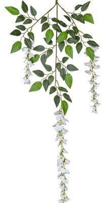 Petite Chute de Glycine Artificielle blanc ignifugée M1 - Flowersmile
